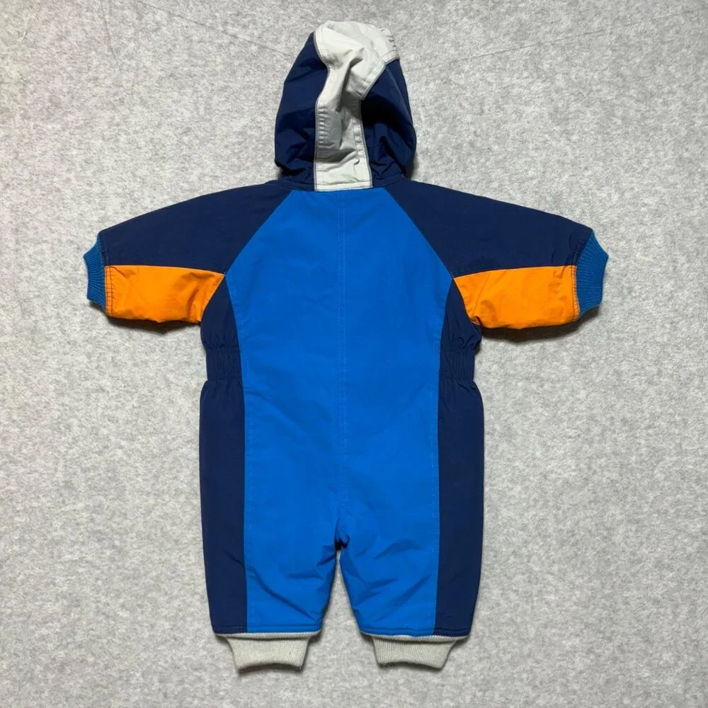 Hanna Andersson Baby Boy Snowsuit sz 60 3-6 months Blue Orange Hanna Outdoor